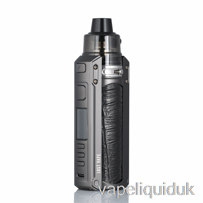 Lost Vape URSA QUEST 100W Pod Mod Kit Gunmetal / Embossed Leather Vape Liquid